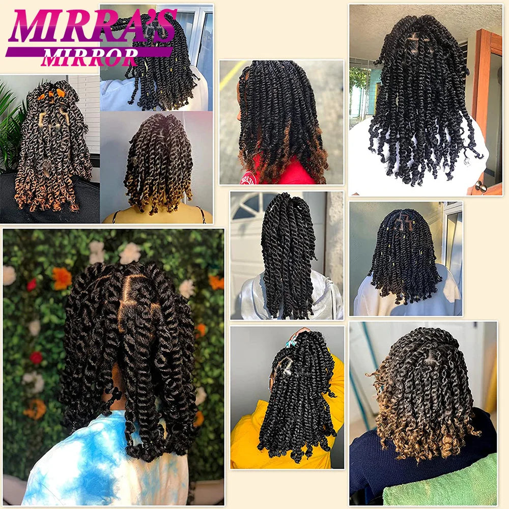 Passion Twist Crochet Hair 6/8/12/18 Inch Short Bob Pre-Looped Crochet Braids for Black Women Synthetic Braiding Hair Extensions
