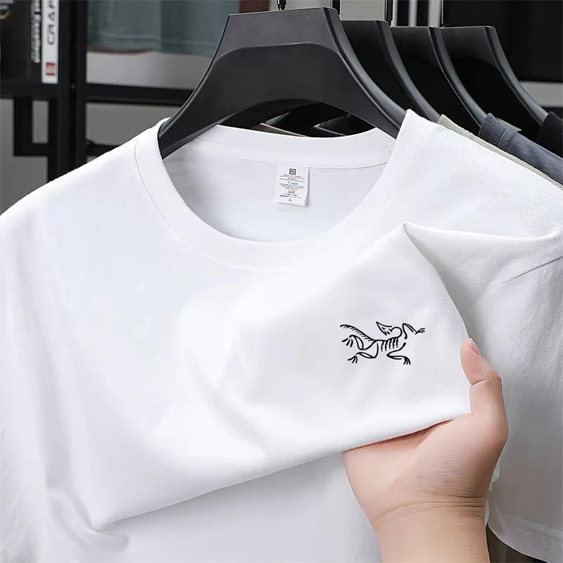 2026 Summer New Cotton Korea Short Sleeve T-Shirt for Men round Neck Casual Breathable Versatil Men Short Sleeve Unisex Tops