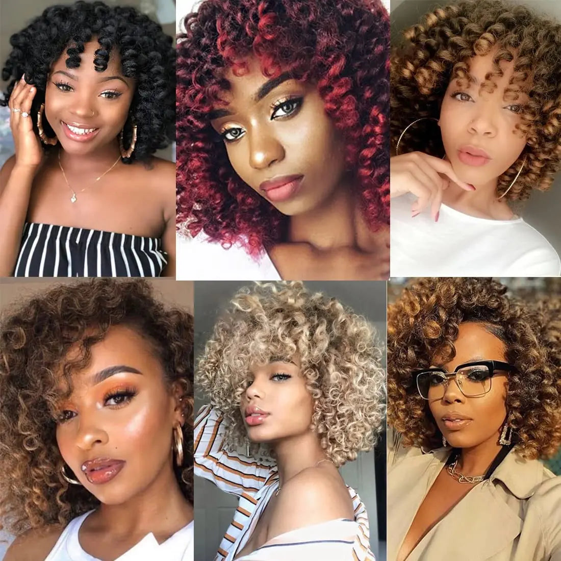 1-5 Packs Wand Curl Crochet Hair 8-12Inch Jamaican Bounce Crochet Hair Crochet Hair Jamaican Bounce Curly Crochet Synthetic Hair