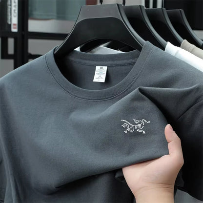 2026 Summer New Cotton Korea Short Sleeve T-Shirt for Men round Neck Casual Breathable Versatil Men Short Sleeve Unisex Tops