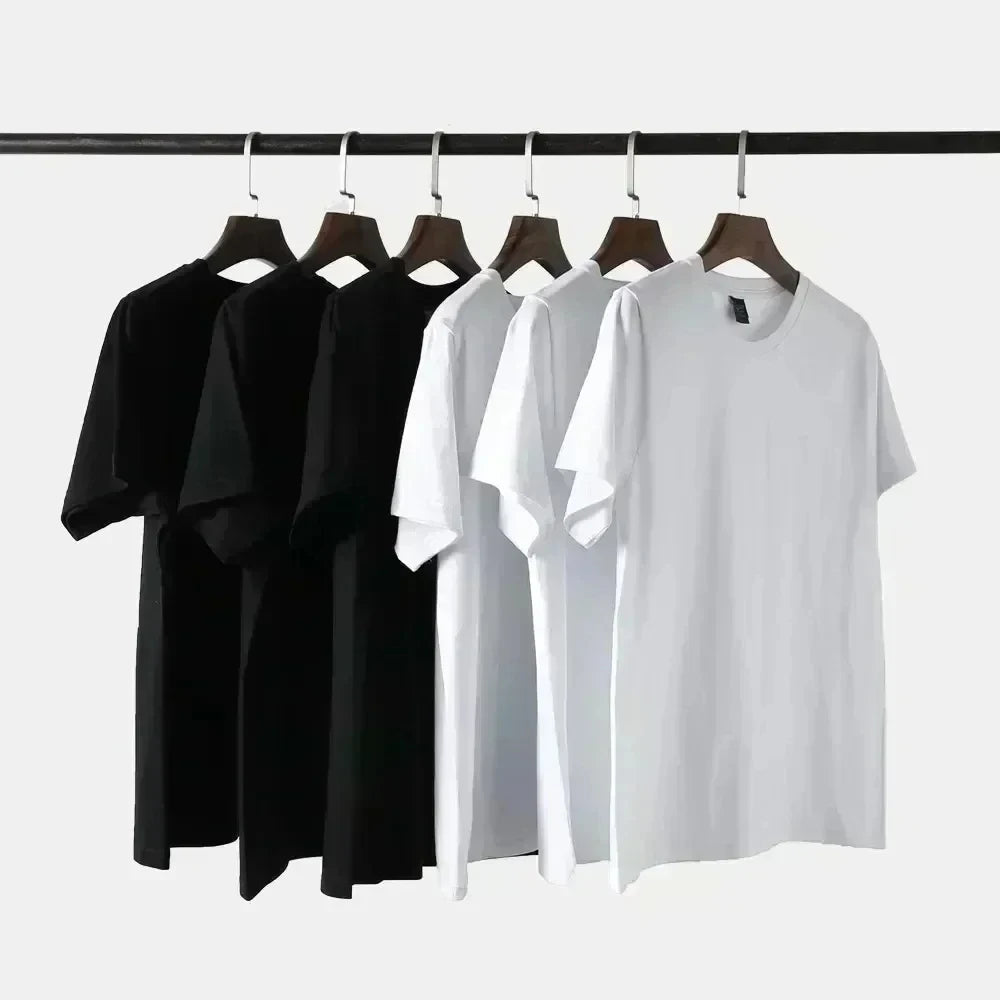 2026 Summer New Cotton Korea Short Sleeve T-Shirt for Men round Neck Casual Breathable Versatil Men Short Sleeve Unisex Tops